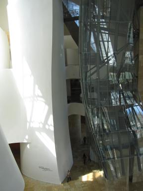 Looking down from the 3rd floor to the atrium